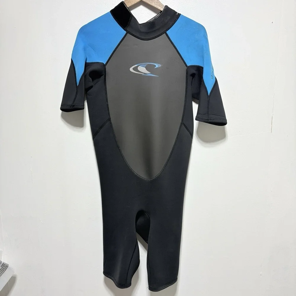 O'Neill Wetsuit Mens XL Black Blue 4293 Hammer 2mm Shorty Spring Suit Surf